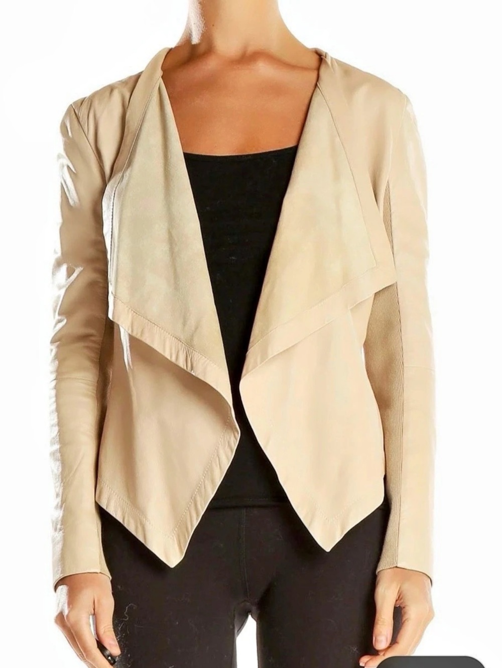 BBDakota x Anthropologie MOTO Jacket Beige Size Medium NWT Reversible